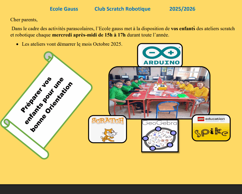 Club scratch robotique collège